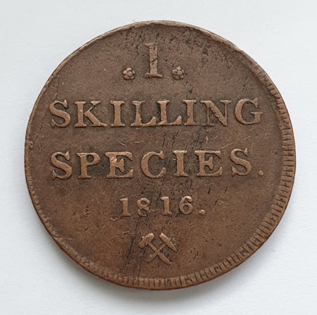 1816, Carl XIII, 1 skilling Species