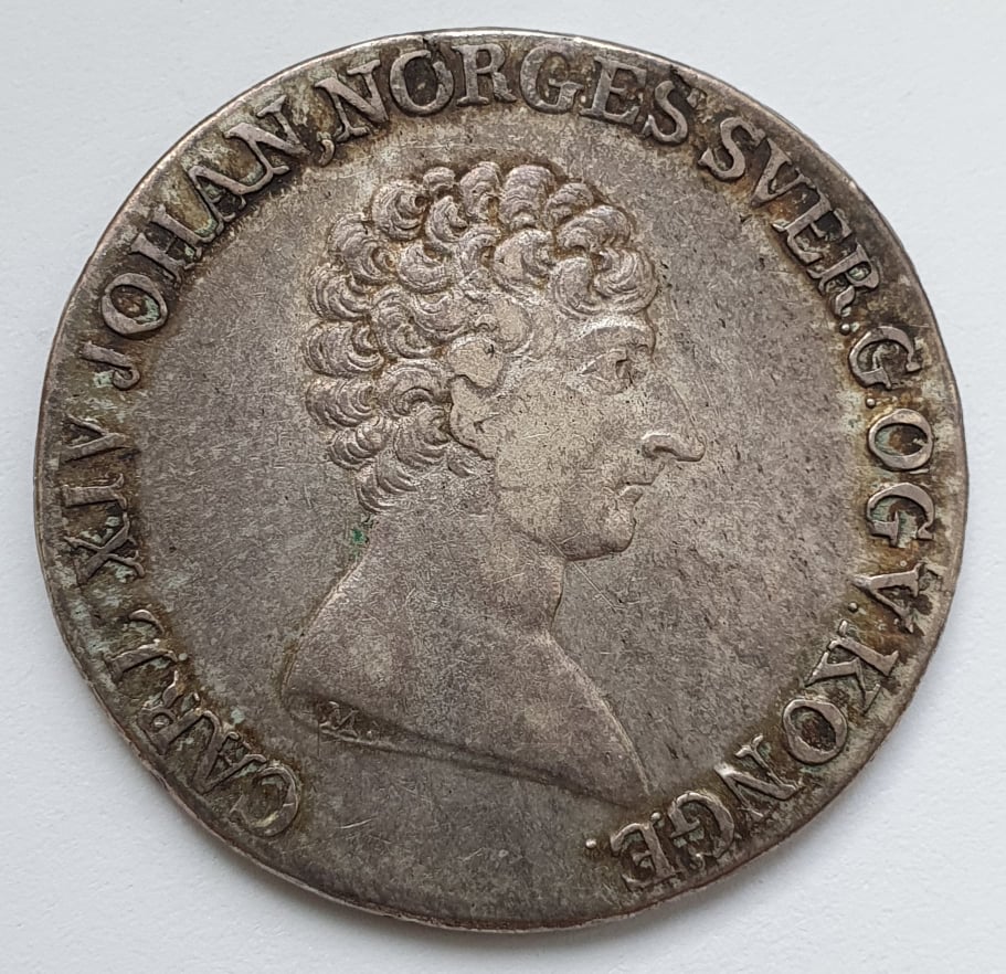 1821, Carl XIV Johan, 1/2 Speciedaler