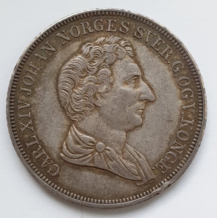 1844, Carl XIV Johan, 1/2 Speciedaler