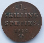 1820, Carl XIV Johan, 1 Skilling