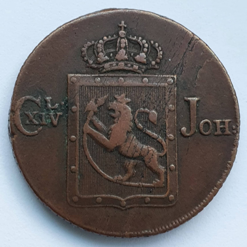 1820, Carl XIV Johan, 1 Skilling