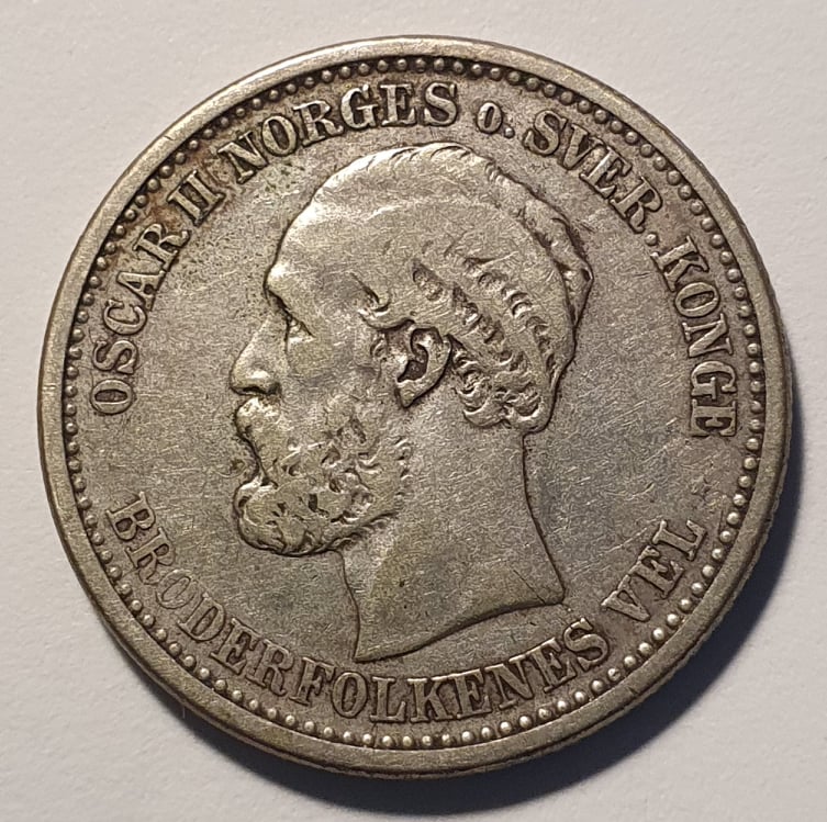 1897, Oskar II, 1 krona