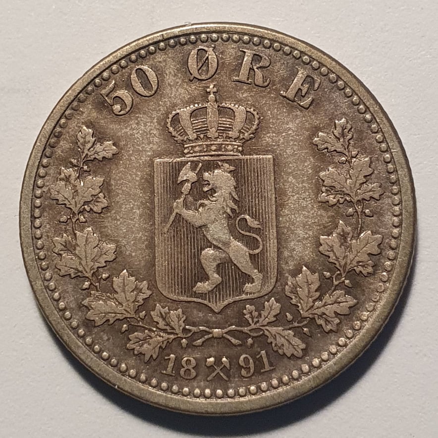 1897, Oskar II, 50 öre