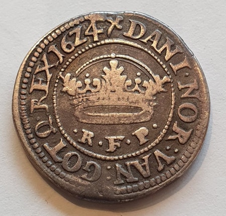 1624, Christian IV, 1/2 Krone