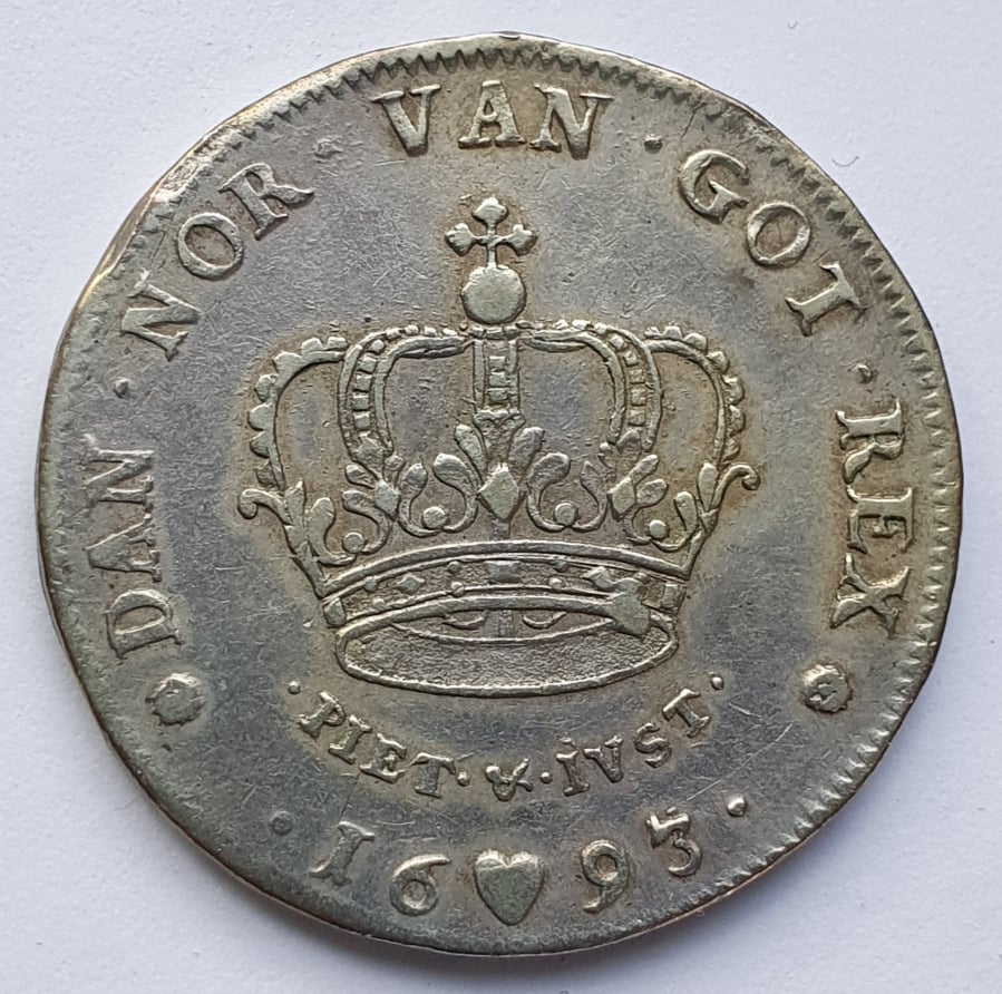 1693, Christian V, 1 Krone