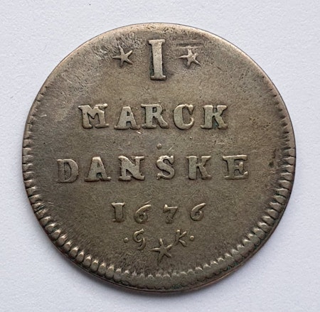 1676, Christian V, 1 Mark