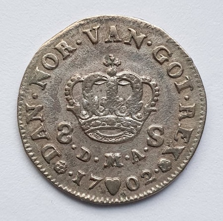 1702, Fredrik IV, 8 Skilling