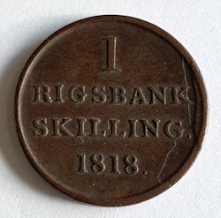 1818, Fredrik VI, 2 Rigsbank skilling
