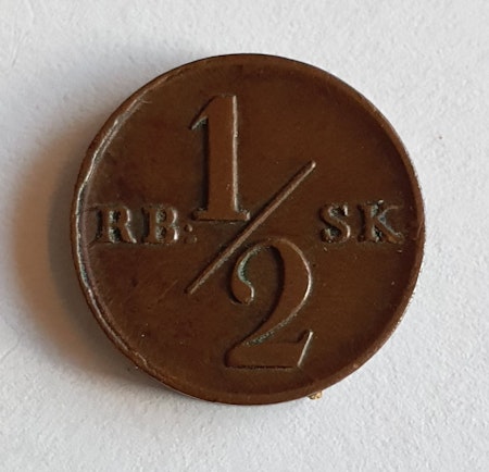 1838, Fredrik VI, 1/2 Rigsbankskilling