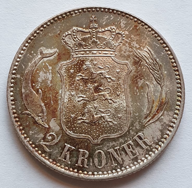 1916, Christian IX, 2 Krona