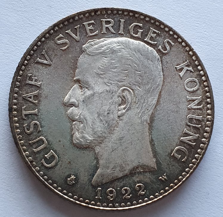Gustav V, 2 krona 1922