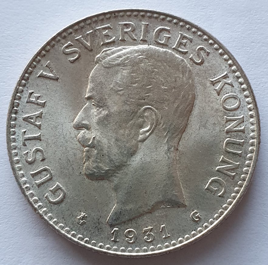 Gustav V, 2 krona 1931