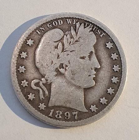 Quarter 1/4 dollar 1897 O