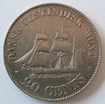 Christian IX , Danska Västindien, 20 cent