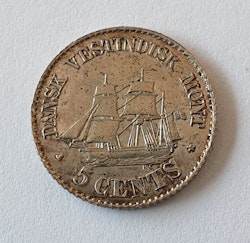 1879, Danska Västindien, 5 cent