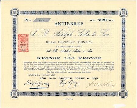 Adolph Solbu & son, AB