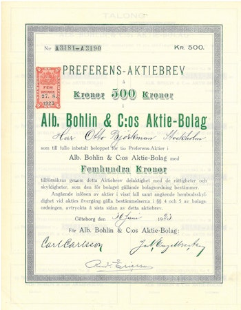 Alb. Bohlin & C:os AB