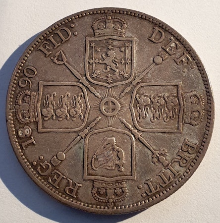 Victoria, 2 florin 1890