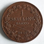 Karl XIV Johan 1 Skilling banco 1836