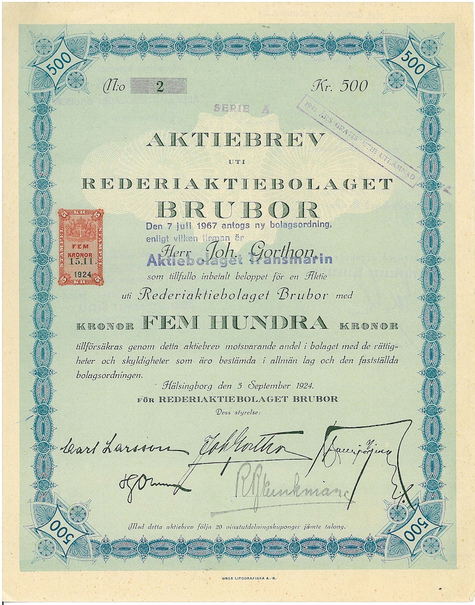 Rederi AB Brubor 1924