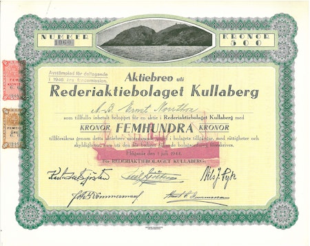 Rederi AB Kullaberg, 1944