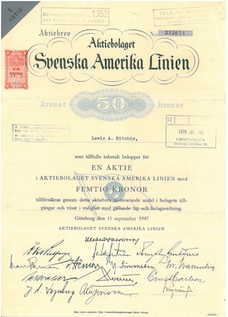 Svenska Amerika Linien, AB