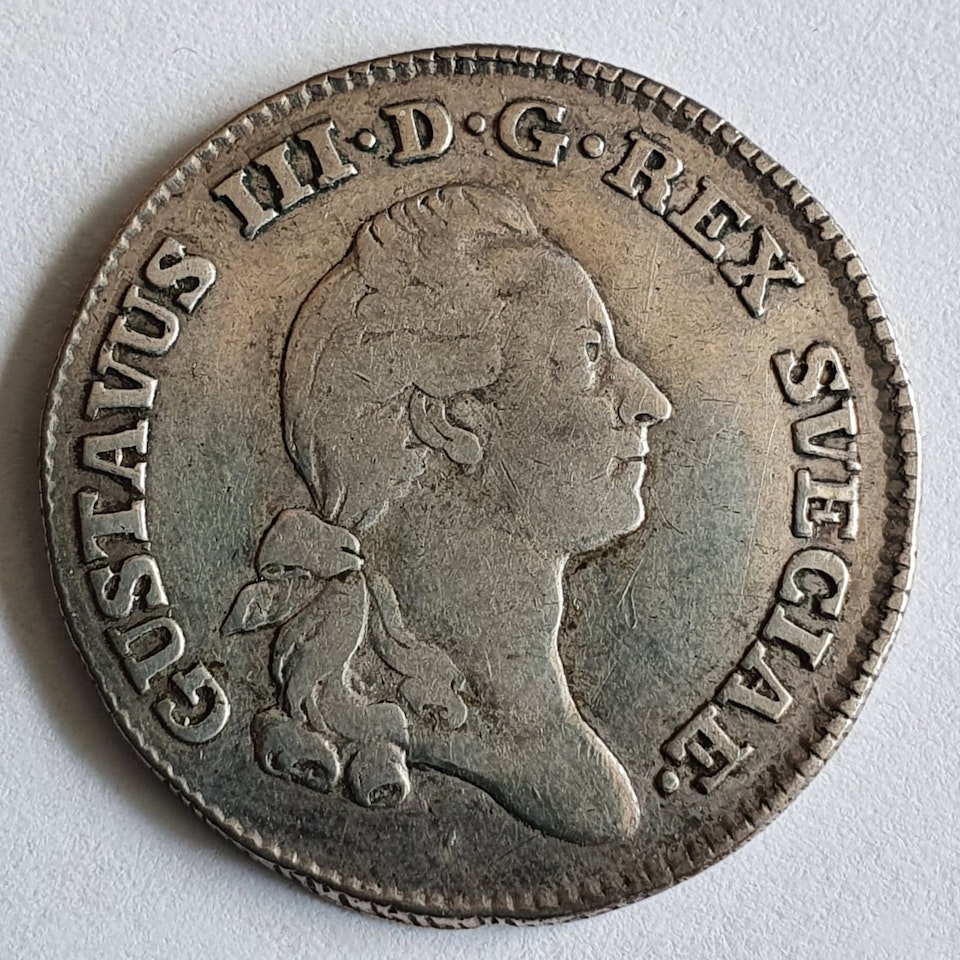 Gustav III 1/6 Riksdaler 1777