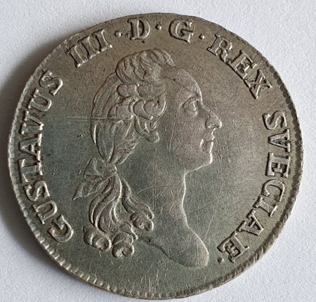 Gustav III 1/6 Riksdaler 1783