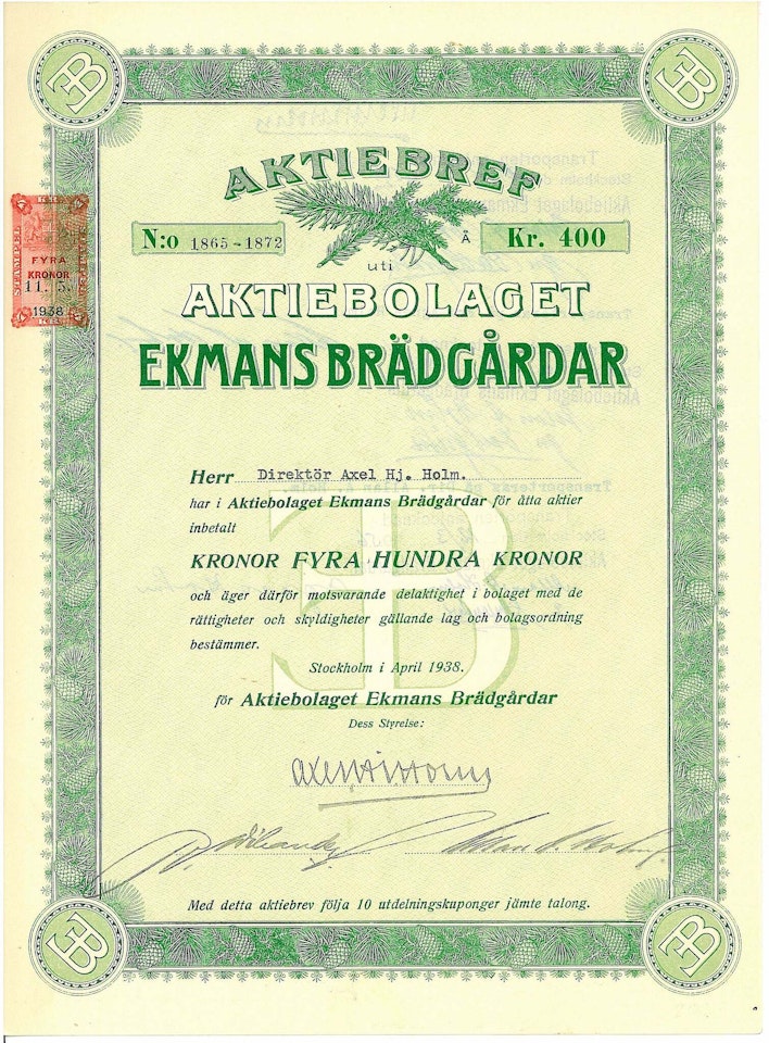 Ekmans Brädgårdar, AB