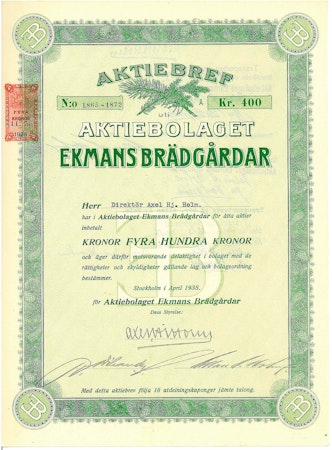 Ekmans Brädgårdar, AB