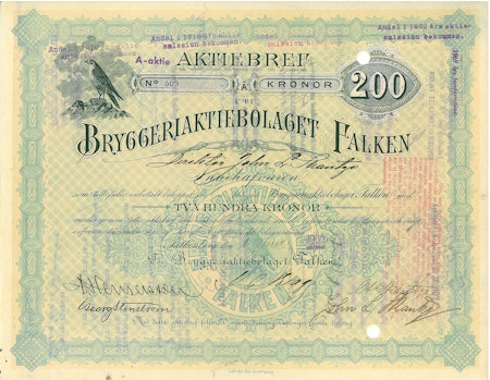 Bryggeri AB Falken, 1900
