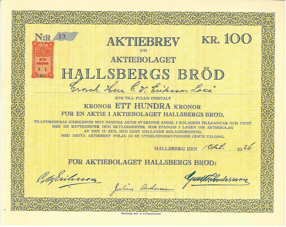 Hallsbergs Bröd, AB