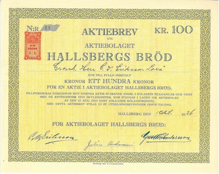 Hallsbergs Bröd, AB