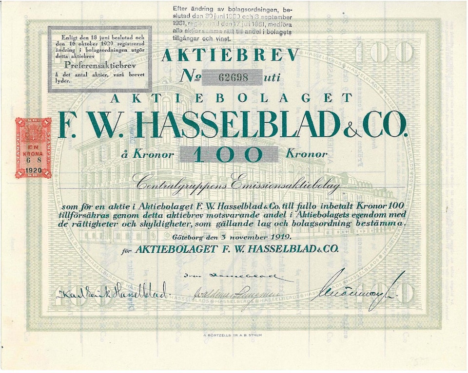 Hasselblad & Co., AB F.W.