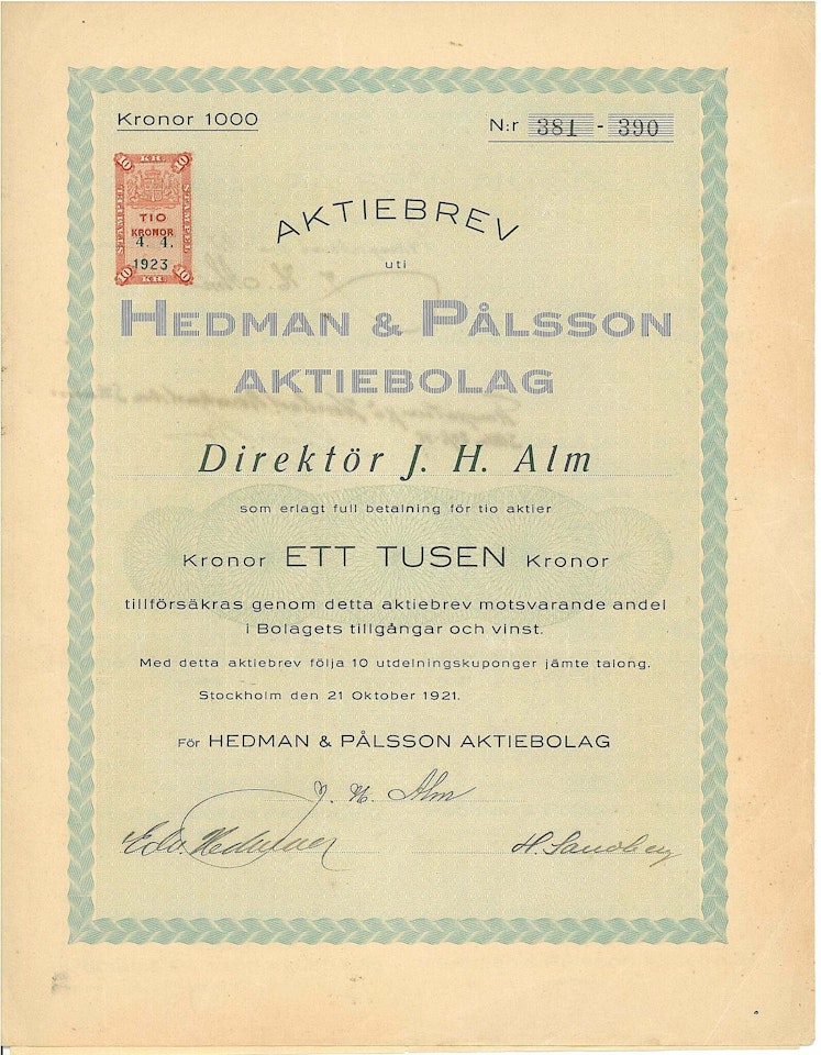 Hedman & Pålsson Co, AB