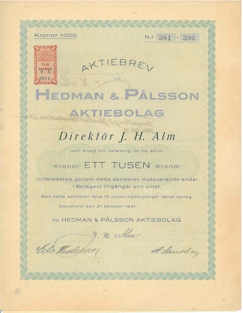 Hedman & Pålsson Co, AB