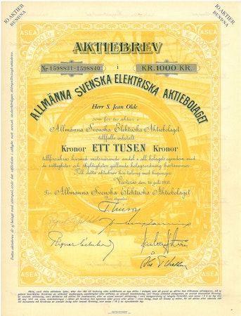 Allmänna Svenska Elektriska AB, ASEA 1958