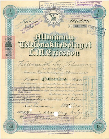 Allmänna Telefon AB L. M. Ericsson, 1918