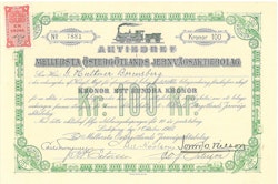 Mellersta Östergötlands Jernvägs AB, 100 kr, 1907