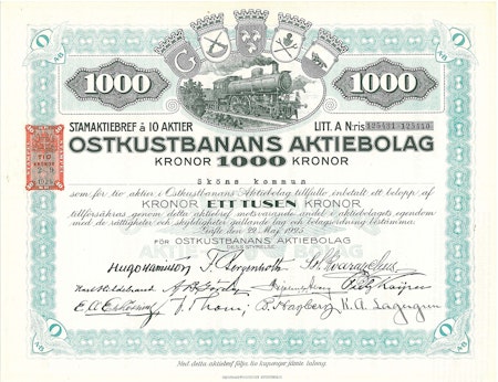 Ostkustbanans AB, 1925
