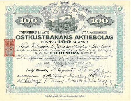 Ostkustbanans AB, 1927