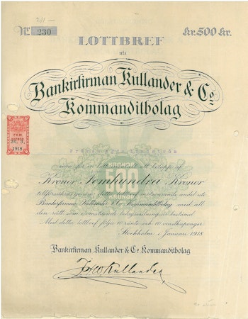 Bankirfirman Kullander & Co. Kommanditbolag