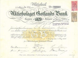 Gotlands Bank, AB, 1908