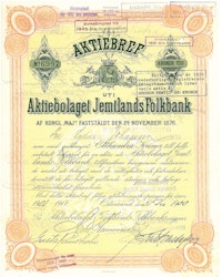 Jemtlands Folkbank, AB, 1900