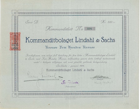 Kommanditbolaget Lindahl & Sachs