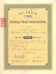 Malmö Pantlåneinrättning, AB, 1935