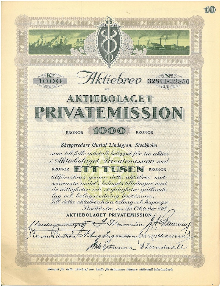 Privatemission, AB, 1000 kr
