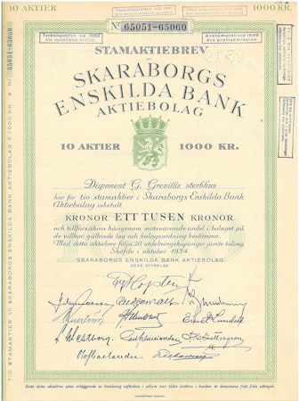 Skaraborgs Enskilda Bank, 1934