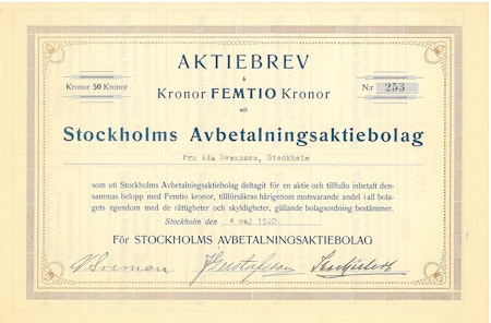 Stockholms Avbetalnings AB