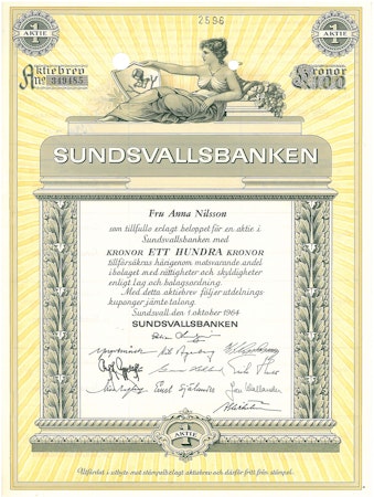 Sundsvallsbanken 100 kr